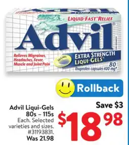 Walmart Advil Liqui-Gels offer