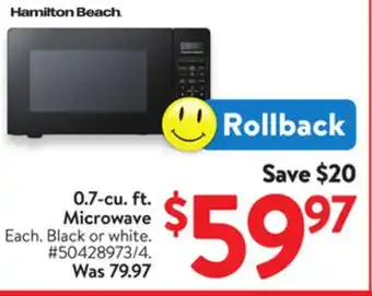 Walmart 0.7-cu. ft. Microwave offer