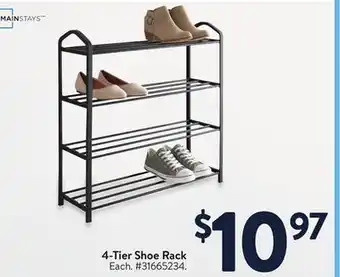 Walmart 4-Tier Shoe Rack offer