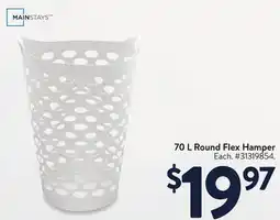 Walmart 70 L Round Flex Hamper offer