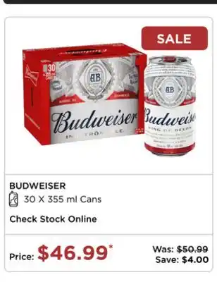 The Beer Store Budweiser offer