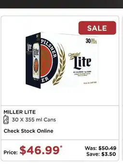 The Beer Store Miller Lite offer