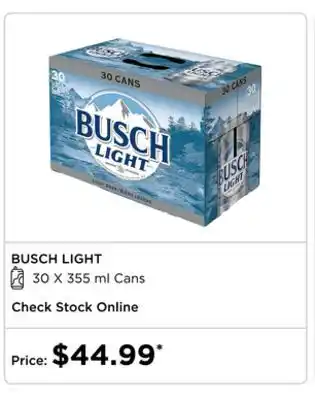 The Beer Store Busch Light offer