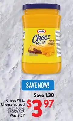 Walmart Cheez Whiz Cheese Spread offer