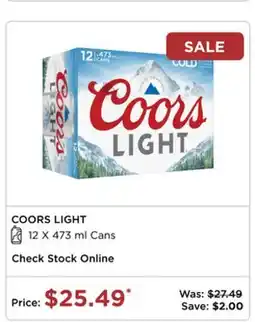 The Beer Store Coors Light offer