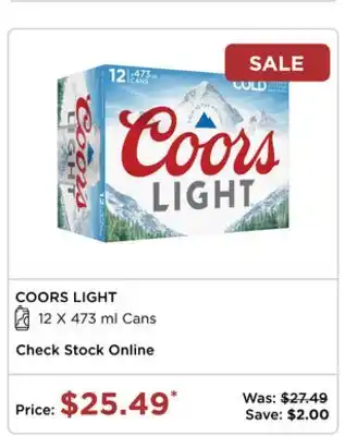 The Beer Store Coors Light offer