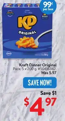 Walmart Kraft Dinner Original offer