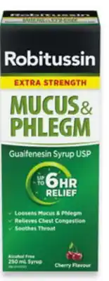 Walmart Robitussin Mucus & Phlegm Syrup offer