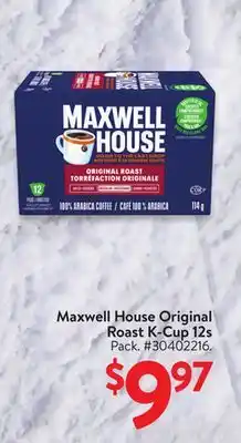 Walmart Maxwell House Original Roast K-Cup 12s offer