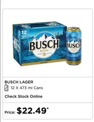 The Beer Store Busch Lager offer