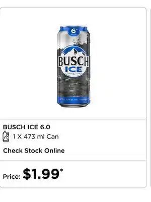 The Beer Store Busch Ice 6.0 offer