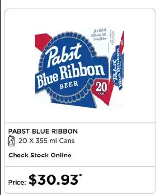 The Beer Store Pabst Blue Ribbon offer