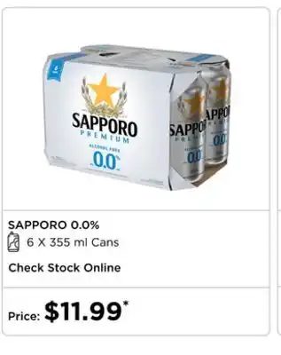 The Beer Store Sapporo 0.0% offer