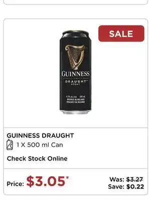 The Beer Store Guinness Draught offer