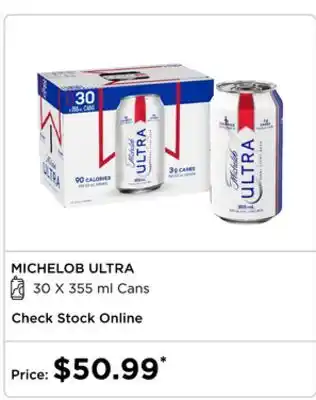 The Beer Store Michelob Ultra offer