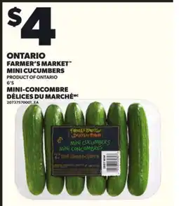 Independent Grocer FARMER'S MARKET MINI CUCUMBERS, 6'S offer