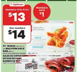 Independent Grocer PC WINGS, 700-907 G OR BBQ PORK BACK RIBS, 680 G offer