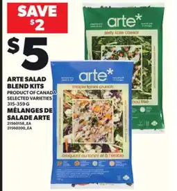 Independent Grocer ARTE SALAD BLEND KITS, 315-359 G offer