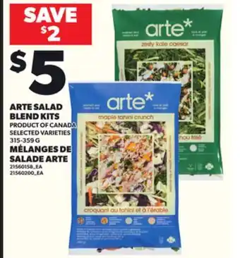 Independent Grocer ARTE SALAD BLEND KITS, 315-359 G offer