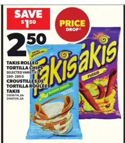 Independent Grocer TAKIS ROLLED TORTILLA CHIPS, 260-280 G offer