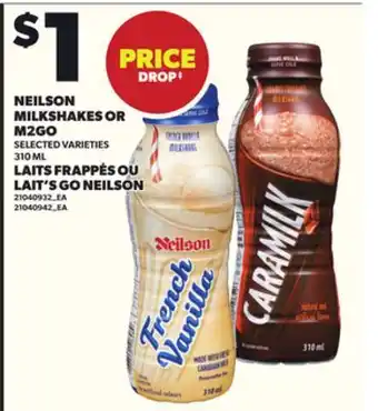 Independent Grocer NEILSON MILKSHAKES OR M2GO, 310 ML offer