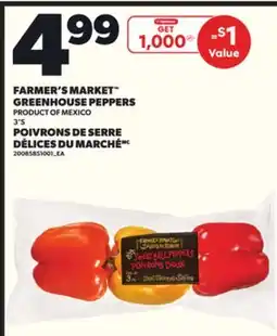 Independent Grocer FARMER'S MARKET GREENHOUSE PEPPERS, 3's offer