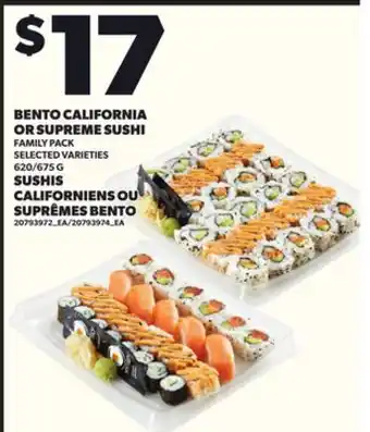 Independent Grocer BENTO CALIFORNIA OR SUPREME SUSHI, 620/675 G offer