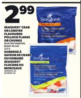 Independent Grocer SEAQUEST CRAB OR LOBSTER FLAVOURED POLLOCK FLAKES OR CHUNKS, 227 G offer