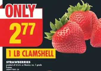 No Frills STRAWBERRIES, 1 LB CLAMSHELL offer