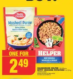 No Frills HAMBURGER HELPER, 158-220 G OR BETTY CROCKER POTATOES, 141-215 G offer