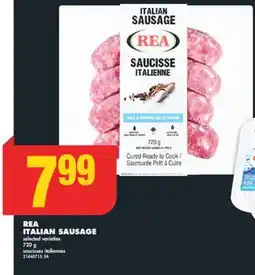 No Frills REA ITALIAN SAUSAGE, 720 g offer