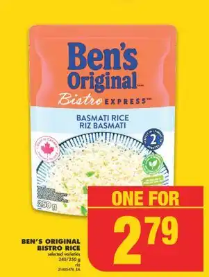 No Frills BEN'S ORIGINAL BISTRO RICE, 240/250 g offer