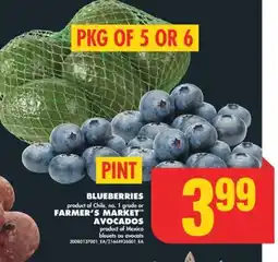 No Frills BLUEBERRIES OR FARMER'S MARKET AVOCADOS offer