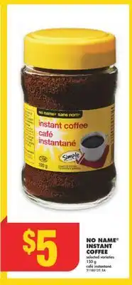 No Frills NO NAME INSTANT COFFEE, 150 G offer