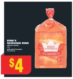 No Frills KING'S HAWAIIAN BUNS, 12'S offer