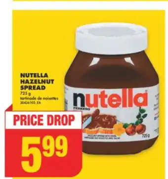 No Frills NUTELLA HAZELNUT SPREAD, 725 g offer