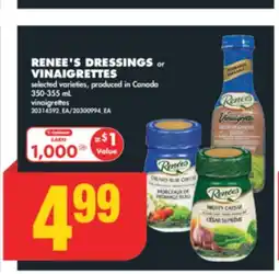 No Frills RENEE'S DRESSINGS OR VINAIGRETTES, 350-355 ML offer