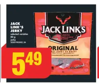 No Frills JACK LINK'S JERKY, 80 G offer