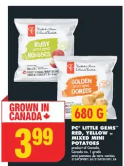 No Frills PC LITTLE GEMS RED, YELLOW or MIXED MINI POTATOES offer