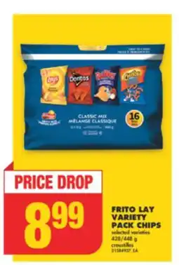 No Frills FRITO LAY VARIETY PACK CHIPS, 428/448 g offer