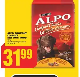 No Frills ALPO COOKOUT CLASSICS DRY DOG FOOD, 16 KG offer