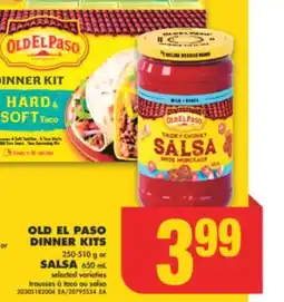 No Frills OLD EL PASO DINNER KITS, 250-510 G OR SALSA, 650 ML offer