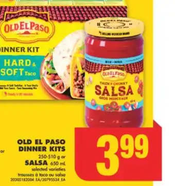 No Frills OLD EL PASO DINNER KITS, 250-510 G OR SALSA, 650 ML offer