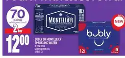 Metro BUBLY OR MONTELLIER SPARKLING WATER offer