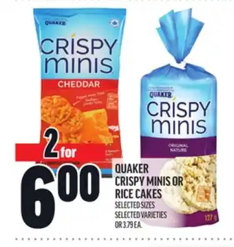 Metro QUAKER CRISPY MINIS OR RICE CAKES offer