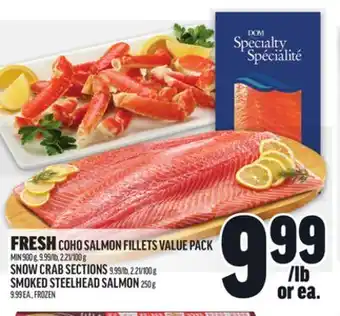 Metro FRESH COHO SALMON FILLETS VALUE PACK offer