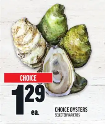 Metro CHOICE OYSTERS offer