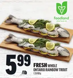 Metro FRESH WHOLE ONTARIO RAINBOW TROUT offer