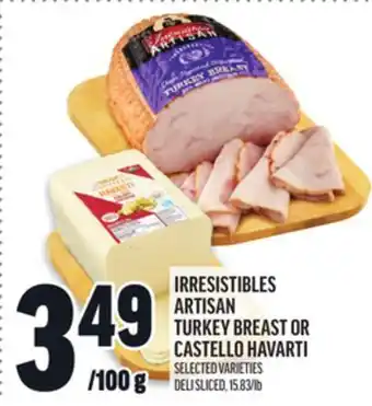 Metro IRRESISTIBLES ARTISAN TURKEY BREAST OR CASTELLO HAVARTI offer