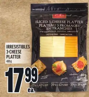 Metro IRRESISTIBLES 3-CHEESE PLATTER offer